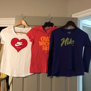 Nike Girls Youth Large Shirts (x3)